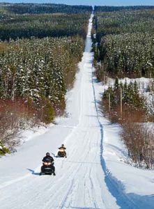 Cap-Chat and Chic-Choc Mountains, Snowmobile Trans-Quebec Route 5