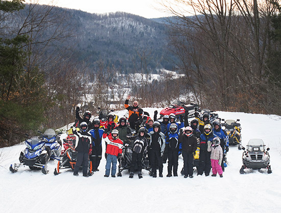 Snowmobile Association of Massachusetts family snowmobile ride, Colrain.