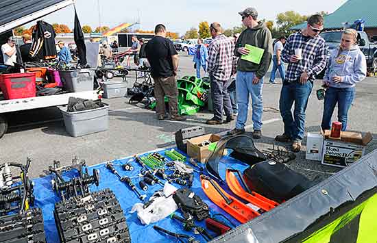Used snowmobile parts at the sled expo