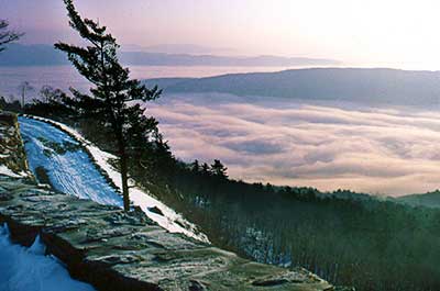 The Summit of Greylock Mountain in the winter